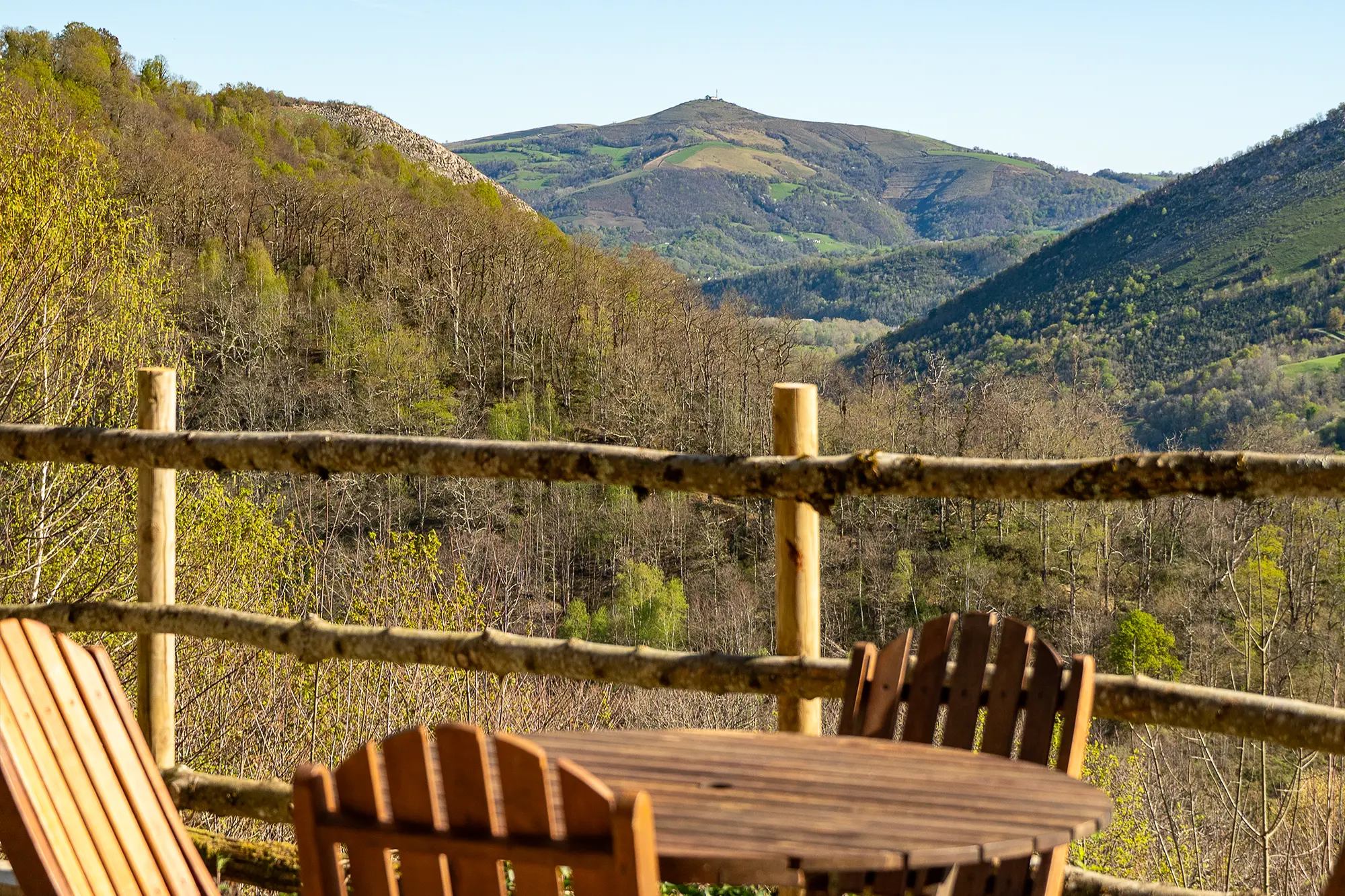 Gîte au Pays Basque à Licq, vue de la terrasse